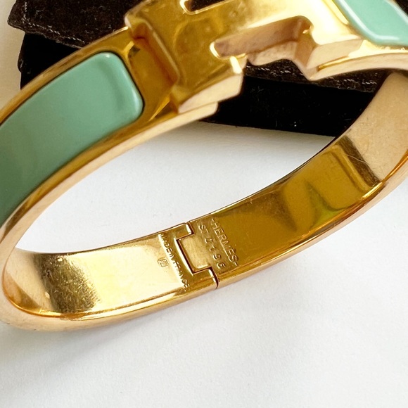 Hermes Clic H Bracelet - Blue, 18K
Rose Gold-Plated Bangle, Bracelet - Picture 16 of 16